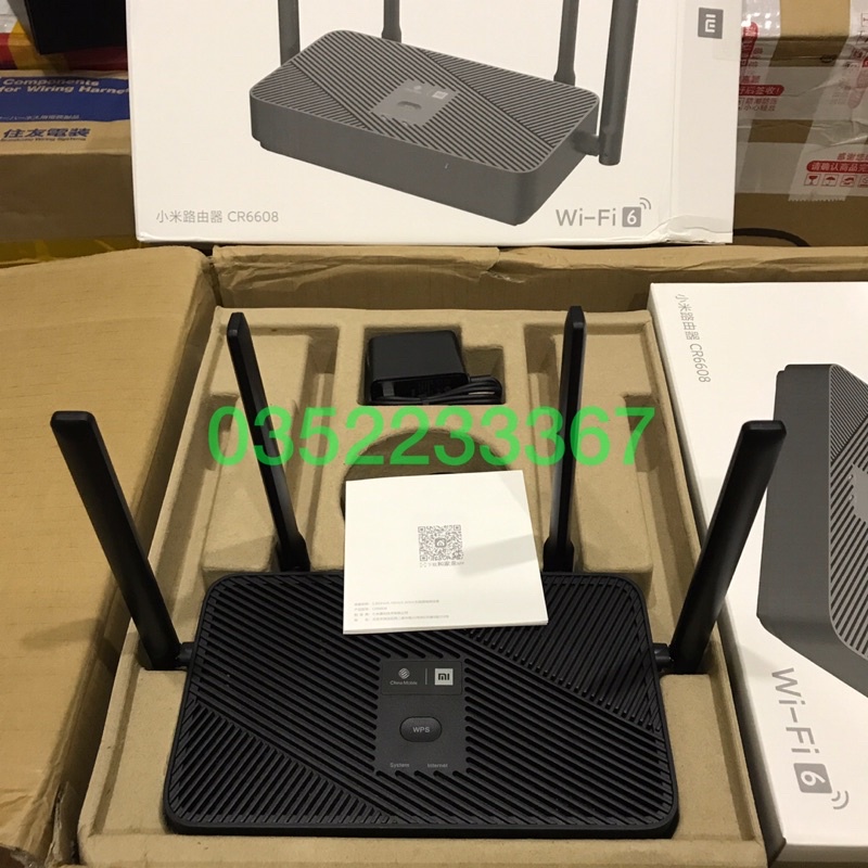 Bộ phát wifi Xiaomi CR6608 Chuẩn Wifi 6, AX1800 Mesh, Lan Gigabit, 4 anten