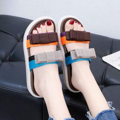 Dép nữ phối màu nổi bật đính nơ siêu xinh | BigBuy360 - bigbuy360.vn