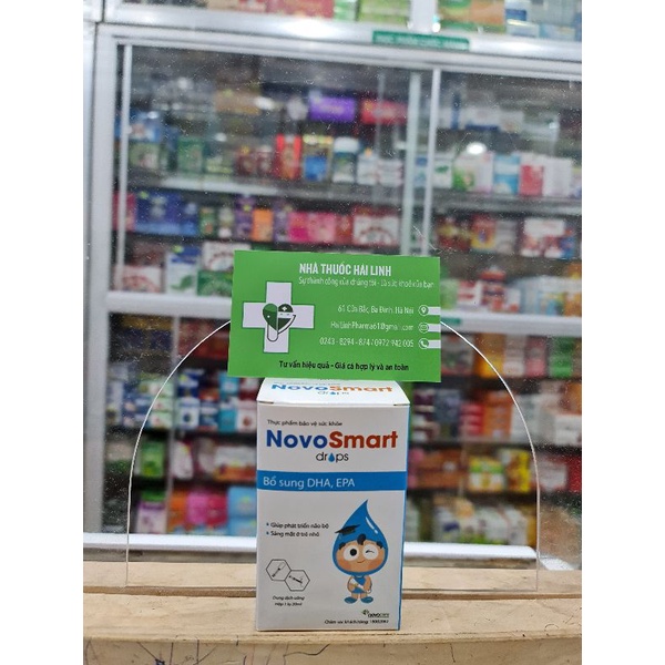 DHA Nhỏ Giọt Không Tanh NovoSmart Drops⚡Tặng quà⚡Hộp 20ml Bổ sung DHA, EPA hàm lượng cao Giúp phát triển não bộ