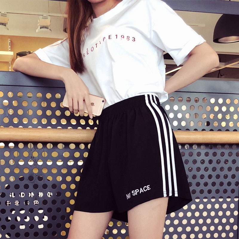 Quần Short Thể Thao Ống Rộng Phong Cách Hàn Quốc Dành Cho Nữ