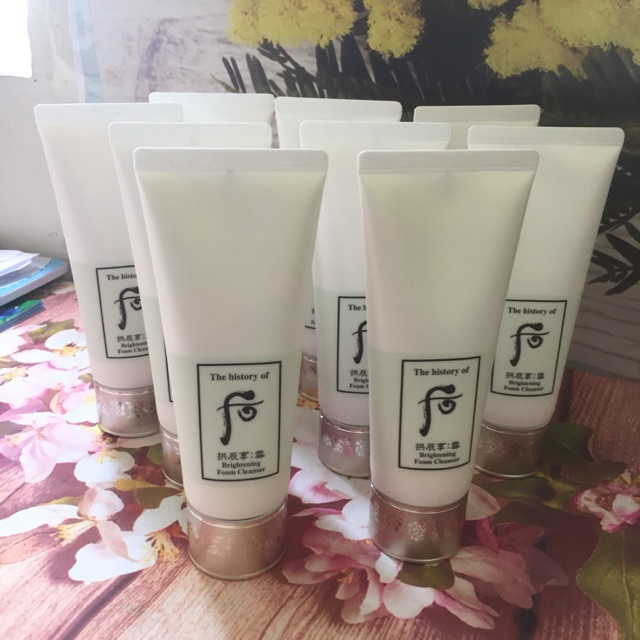 Sữa rửa mặt whoo trắng 100ml tách set