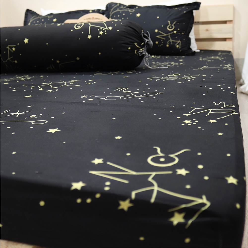 Combo Ga Trải Giường + 2 Vỏ Gối 50x70 | Mẫu Kẻ Râu, Cung hoàng đạo (Freeship Từ 50k )