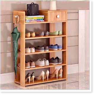 Tủ Giày Gỗ Kệ Giày Gỗ 5 Tầng Nhỏ Gọn Sang Trọng Dễ Dàng Tháo Lắp, Tiết Kiệm Diện Tích