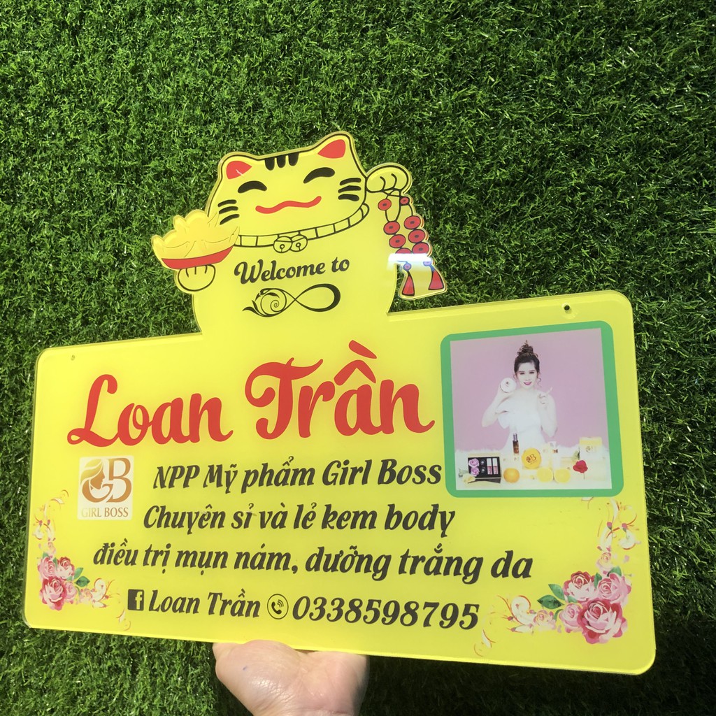 Bảng hiệu treo shop - in tên shop của bạn theo yêu cầu - Size 40x60cm