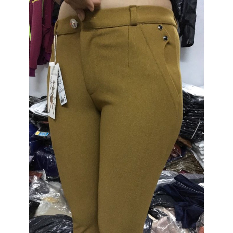 Quần cotton mè dây kéo Hàn Quốc