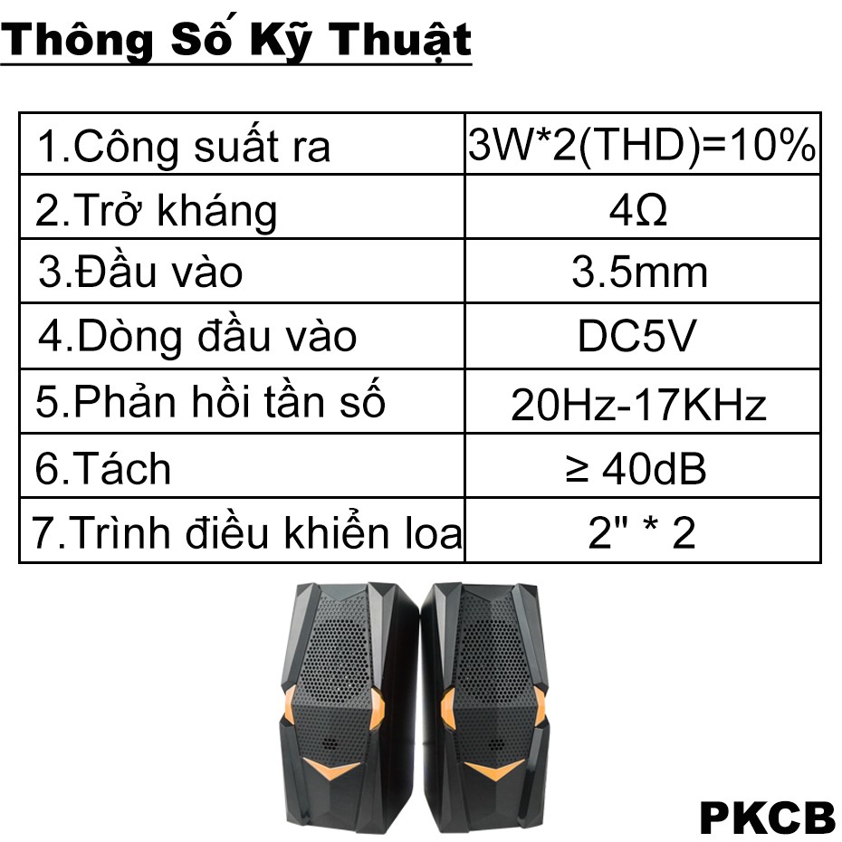 Loa Vi Tính , Laptop, Điện Thoại, Mini Âm Thanh Cực Hay Sống Động PKCB164 XANH ĐEN Chính Hãng