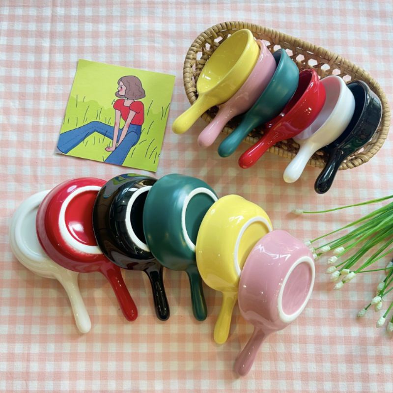 Chảo chấm mini đựng gia vị, mắm, ăn dặm
