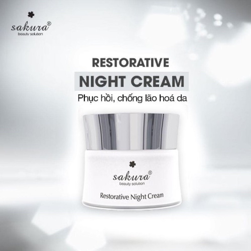 Kem dưỡng phục hồi da chống lão hoá ban đêm Sakura Restorative Night Cream 30g