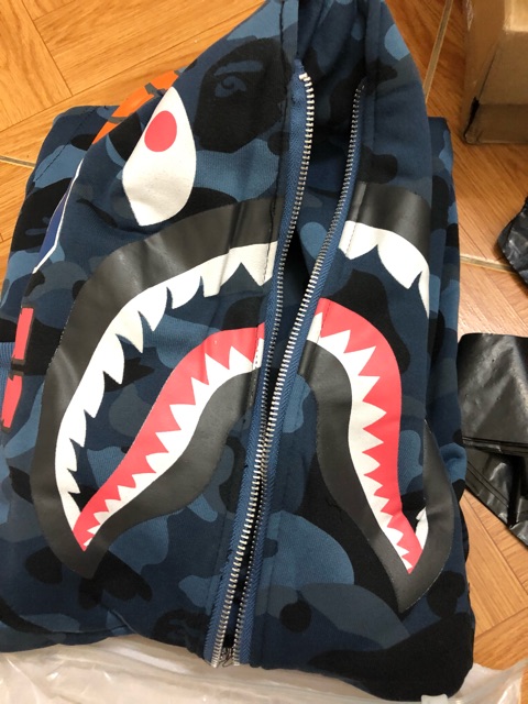 (CÓ SẴN + Ảnh Thật) Áo Hoodie Zip Bape Shark Ulzzang UNISEX . Slase 8-8 hot siêu hót 2020 :