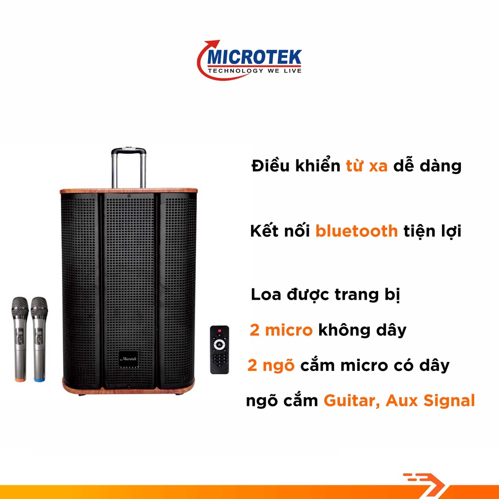 Loa Kéo Bluetooth Microtek MTK 12-02 - Bảo Hành Chính Hãng