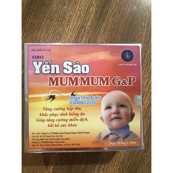 Siro Yến Sào Ăn Ngủ Ngon Gold G&P | Yến sào Mummum GP - Giúp bé ăn ngon miệng, bồi bổ sức khỏe, tăng cường hệ miễn dịch