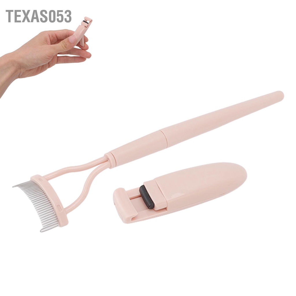 Texas053 Bộ dụng cụ bấm mi cầm tay Mini Phù hợp với làm cong một phần bộ trang điểm lược có thể gập lại