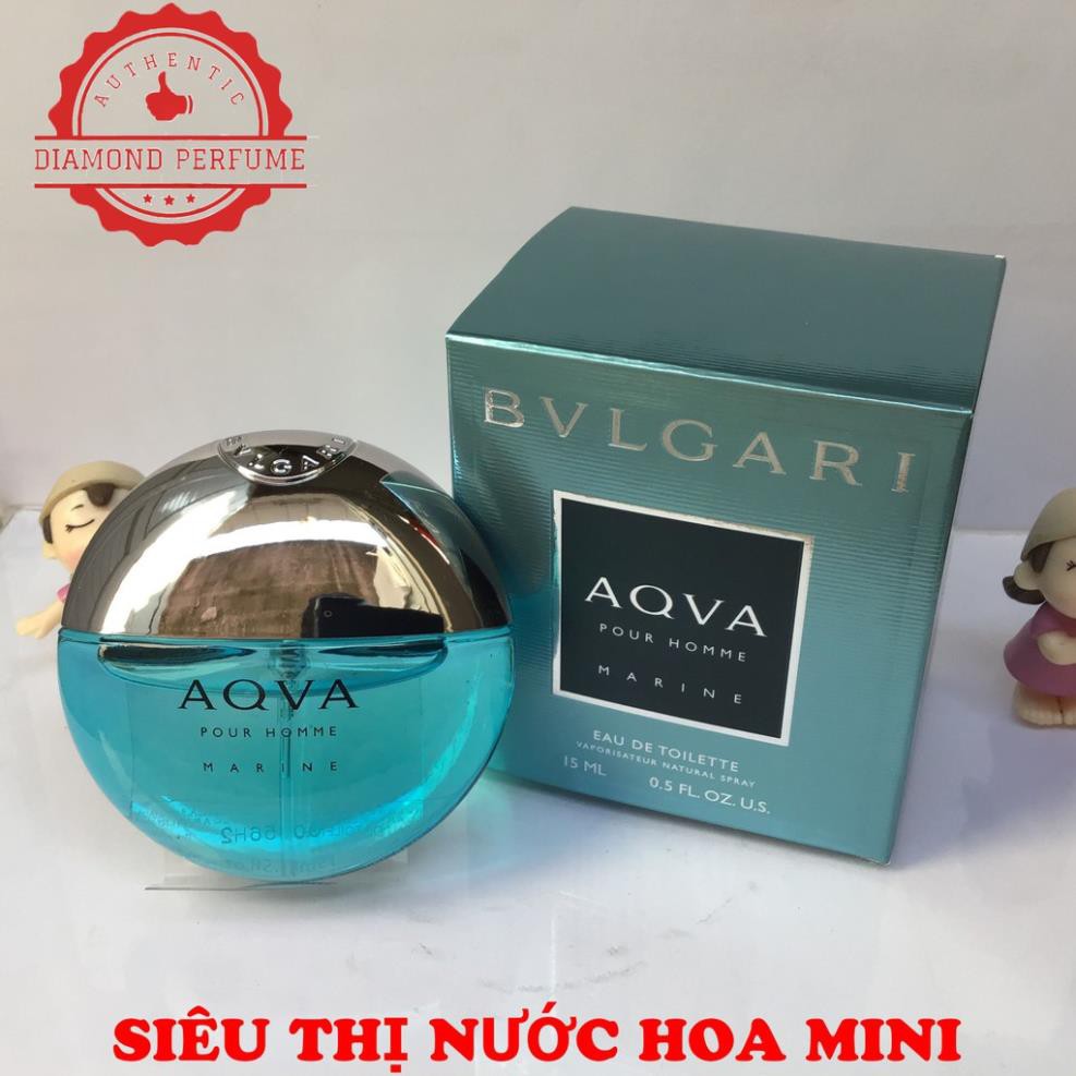 [ AUTH ] Nước hoa nam Bvlgari Aqva Pour Homme Marine EDT 15ml