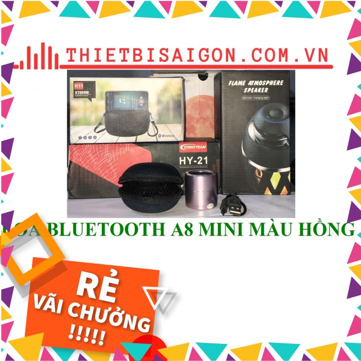 LOA BLUETOOTH A8 MINI MÀU HỒNG