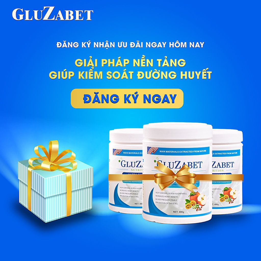 Sữa hạt dinh dưỡng cho người tiểu đường Gluzabet - 1 thùng Gluzabet 36 hộp (400g)