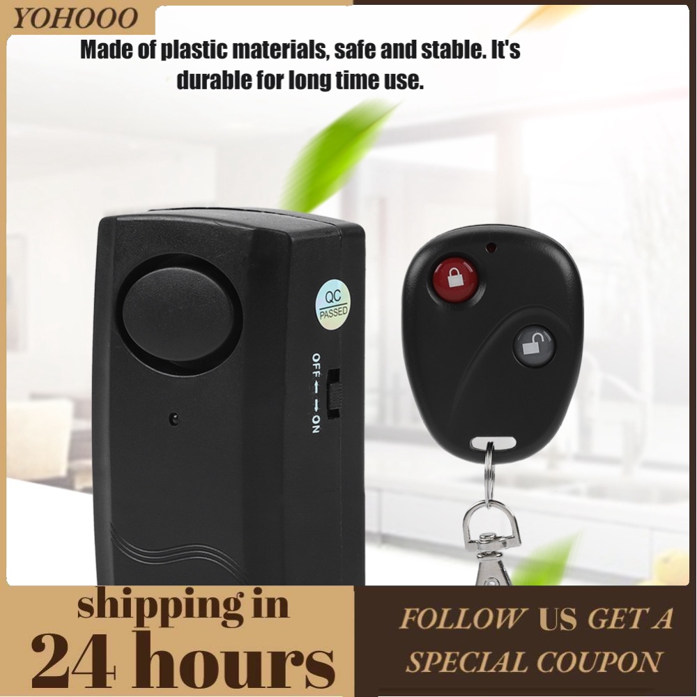 Thiết Bị Báo Động Rung Không Dây 120db Kèm Điều Khiển Từ Xa