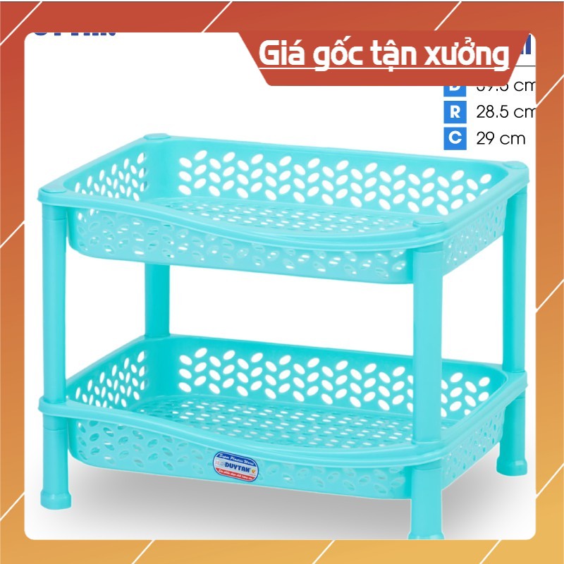 Kệ nhựa mini 2 tầng Duy Tân size nhỏ đựng cốc chén tiện dụng no.K626/2