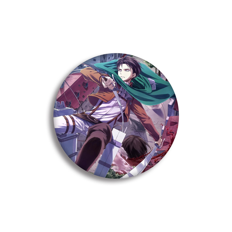Ghim cài áo in hình Levi Ackerman Mikasa Ackerman Eren Jager Trong Attack On Titan mới
