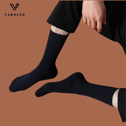 Tất cổ cao nam Vardino 100% cotton kiểu công sở đi giày tây không lộ TAT01