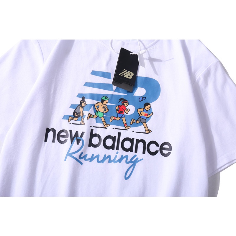 Áo thun new balance ngắn tay vải cotton thời trang cho cặp đôi