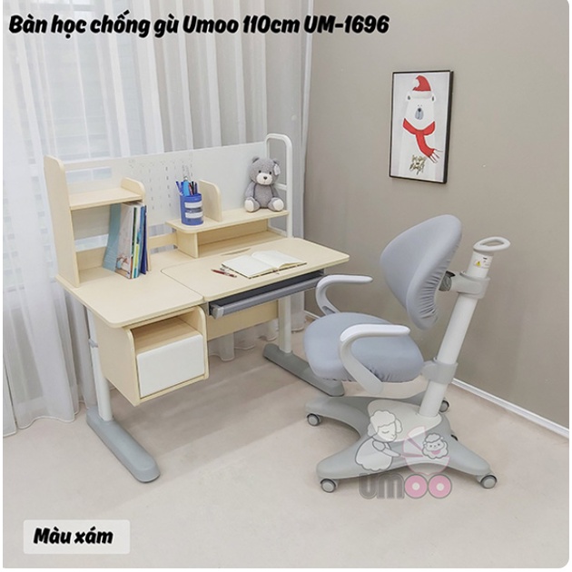 Bàn học thông minh cao cấp Umoo  UM-1696 chống gù,chống cận cho học sinh tặng kèm bọc ghế và giá để ipad