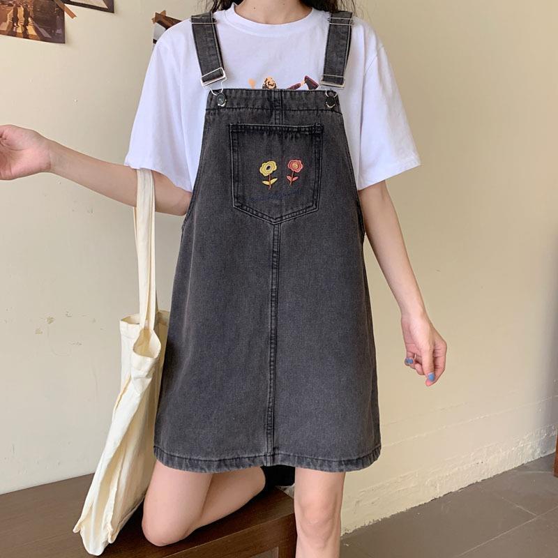 Váy Yếm Denim Ngắn Ôm Dáng Phong Cách Phương Tây Thời Trang Mùa Hè Mới Cho Nữ