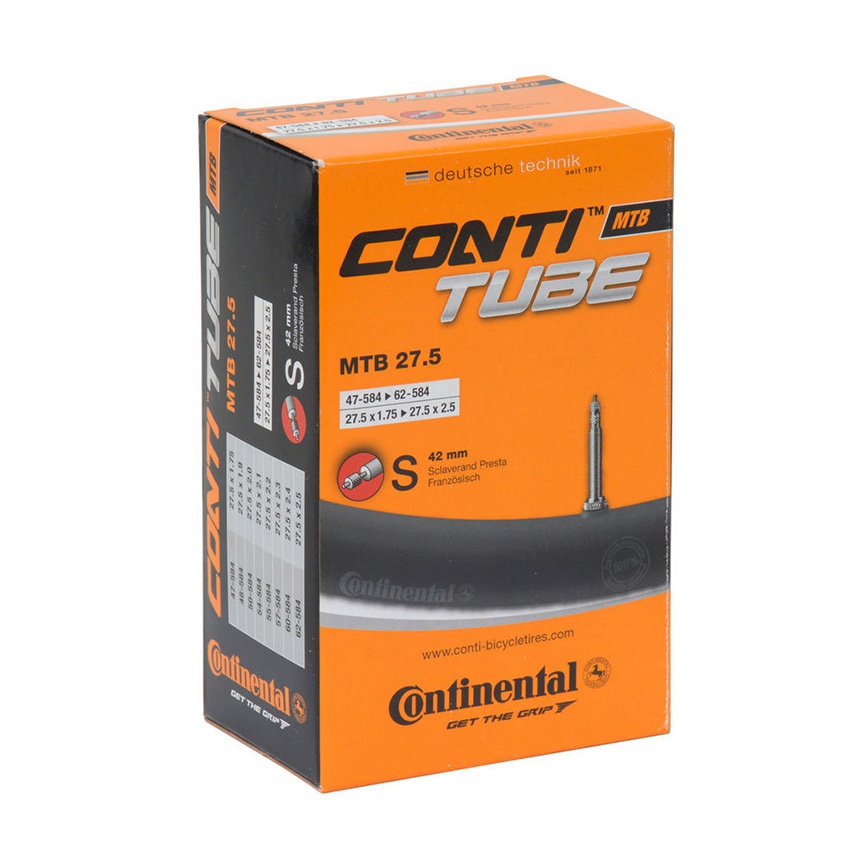 Ruột Xe Đạp Thể Thao Địa Hình 27.5x1.75/2.4 42mm Van Nhỏ  CONTINENTAL Bicycle Tube MTB 27.5" S42 RE