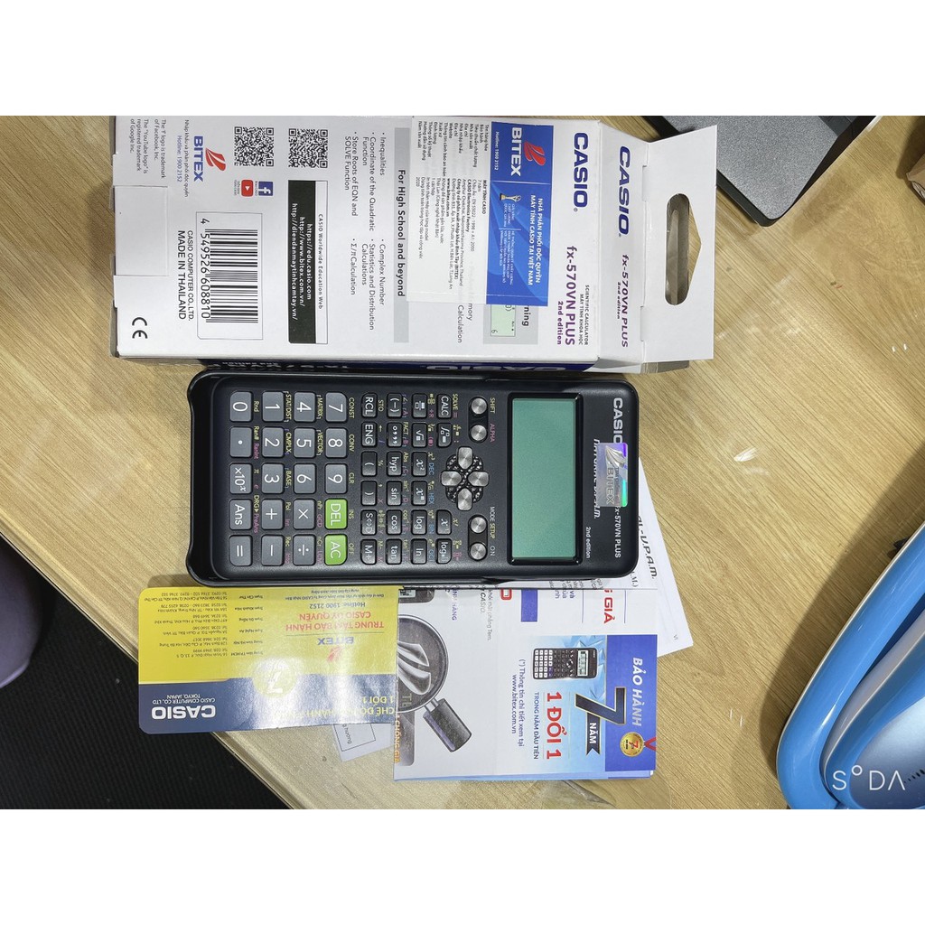 FREESHIP MÁY TÍNH CASIO FX 570VN Plus CHÍNH HÃNG- BẢO HÀNH 7 NĂM