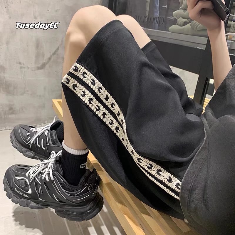 Quần Short Thể Thao Ống Rộng Có Dây Rút Phong Cách Hàn Quốc Thời Trang Unisex