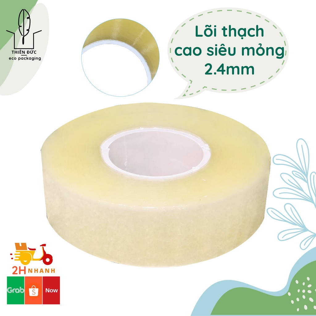 Băng Dính Băng Keo OPP LOẠI 1KG khổ 4.8cm Lõi thạch cao siêu mỏng 2.4mm Hàng Đủ Cân Siêu Dính Siêu Dai