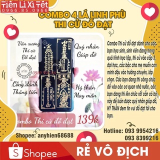 Bộ dán thi cử đỗ đạt( đã trì chú, decal linh phù dán điện thoại- giá sỉ)