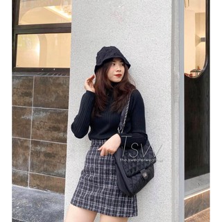 Chân váy dạ tweed