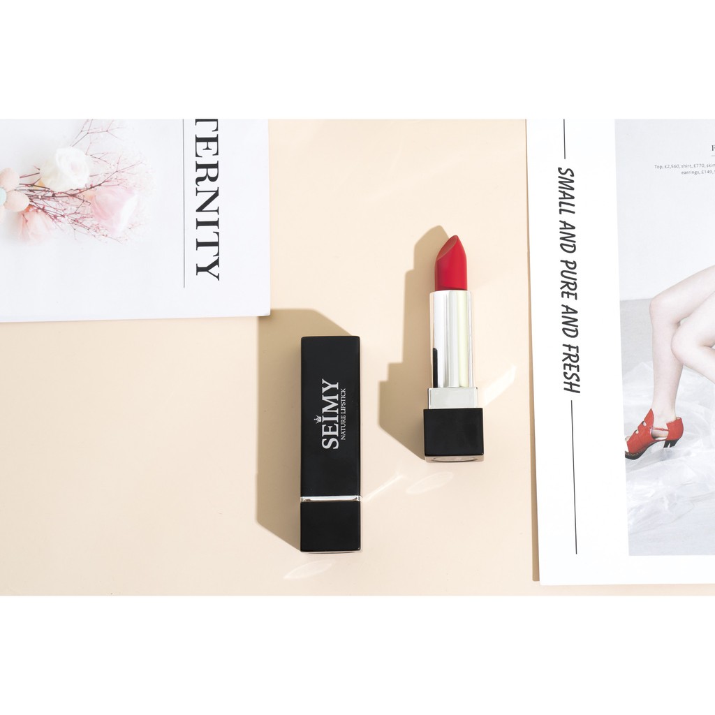 Son lì thiên nhiên không chì Seimy - Nature Lipstick an toàn cho bà bầu, mềm môi, nhiều dưỡng, mùi thơm trái cây | BigBuy360 - bigbuy360.vn
