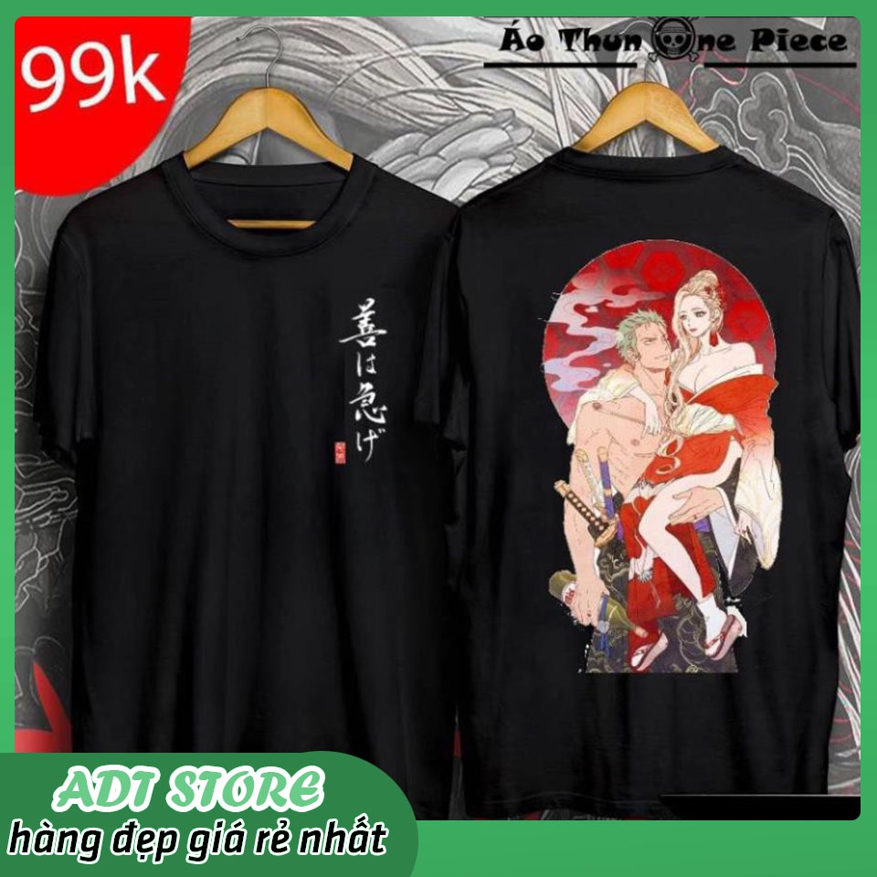 Áo Thun In Hình Roronoa Zoro 3 Mẫu Áo Đen Cực Ngầu, Cực chất 2022 - Áo Thun One Piece