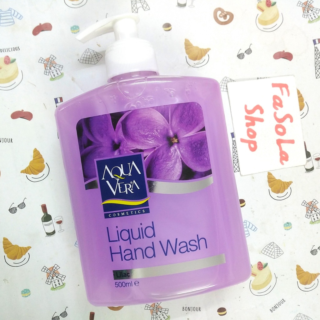Nước rửa tay AQUA VERA Thổ Nhĩ Kỳ 500ml dung dịch rửa tay, xà phòng hồng xanh trắng tím