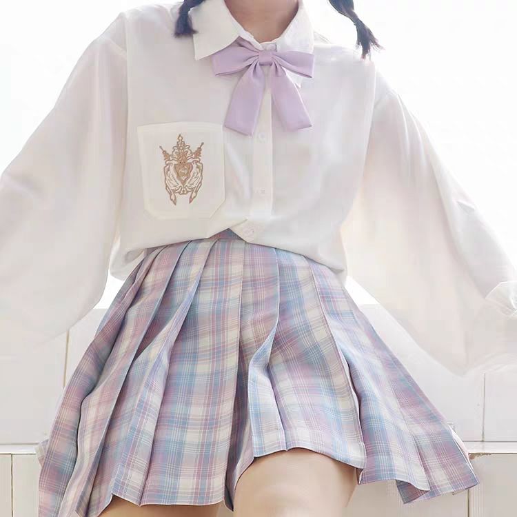 Chân váy tennis D028 phối hoạ tiết sọc caro thời trang Nhật cho nữ sinh
