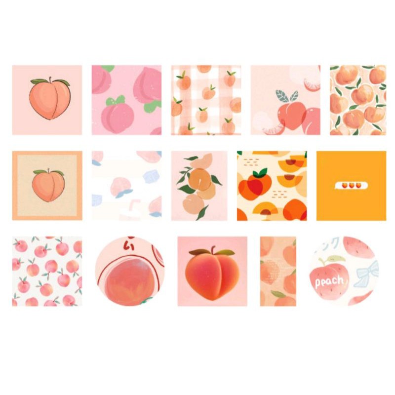 sticker trái đào nhiều hình cute | Shopee Việt Nam