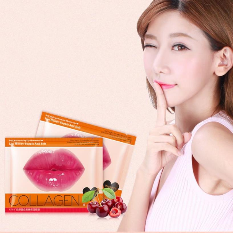 Mặt Nạ Môi Collagen Cherry Images Giúp Môi Mềm Mại Hồng Hào Cằn Bóng Dưỡng Cấp Ẩm Cho Môi