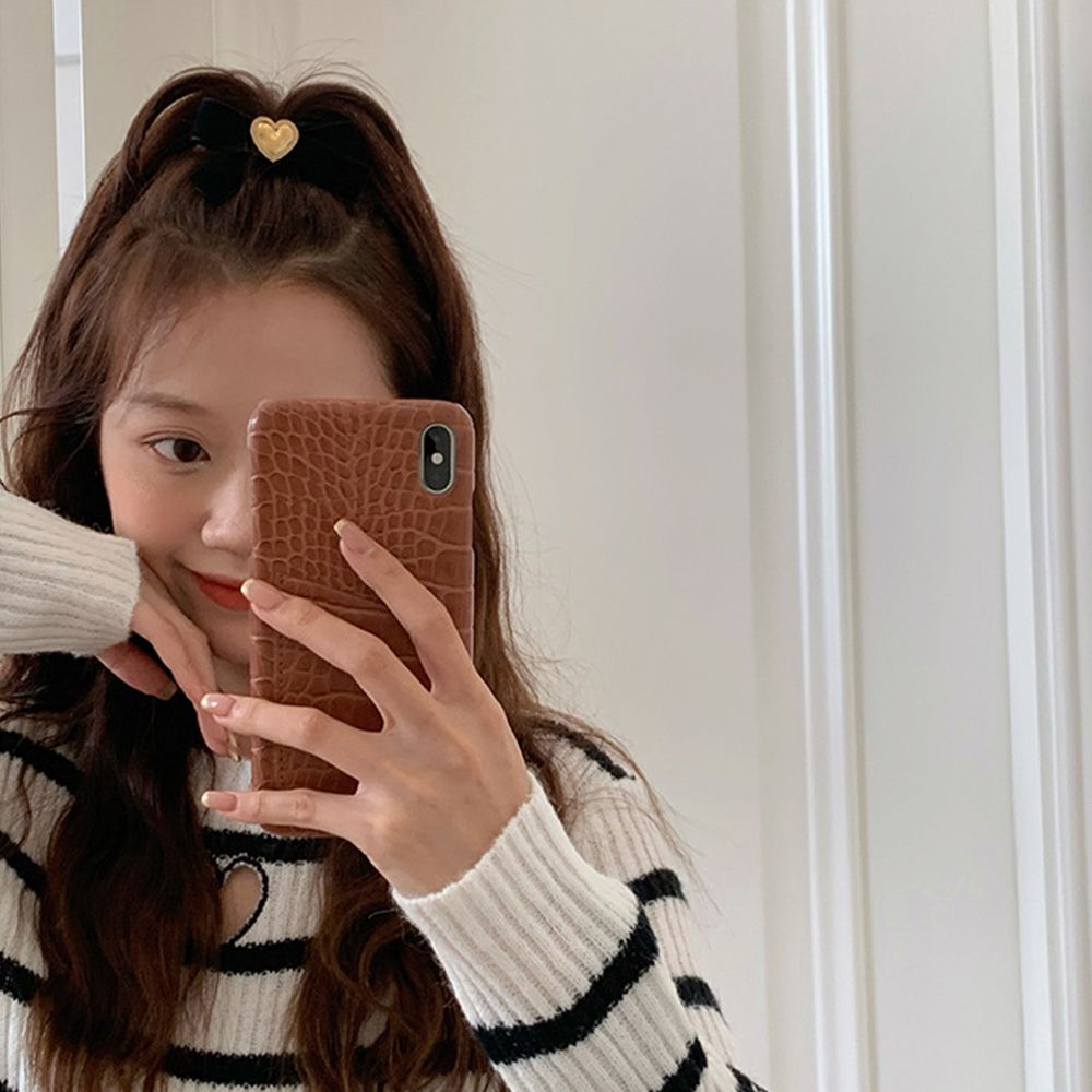 Dây buộc tóc thắt nơ màu sắc ngọt ngào phong cách Hàn Quốc cho nữ