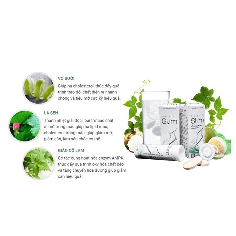 Detox slim viên sủi giảm cân hộp 20 viên . | BigBuy360 - bigbuy360.vn