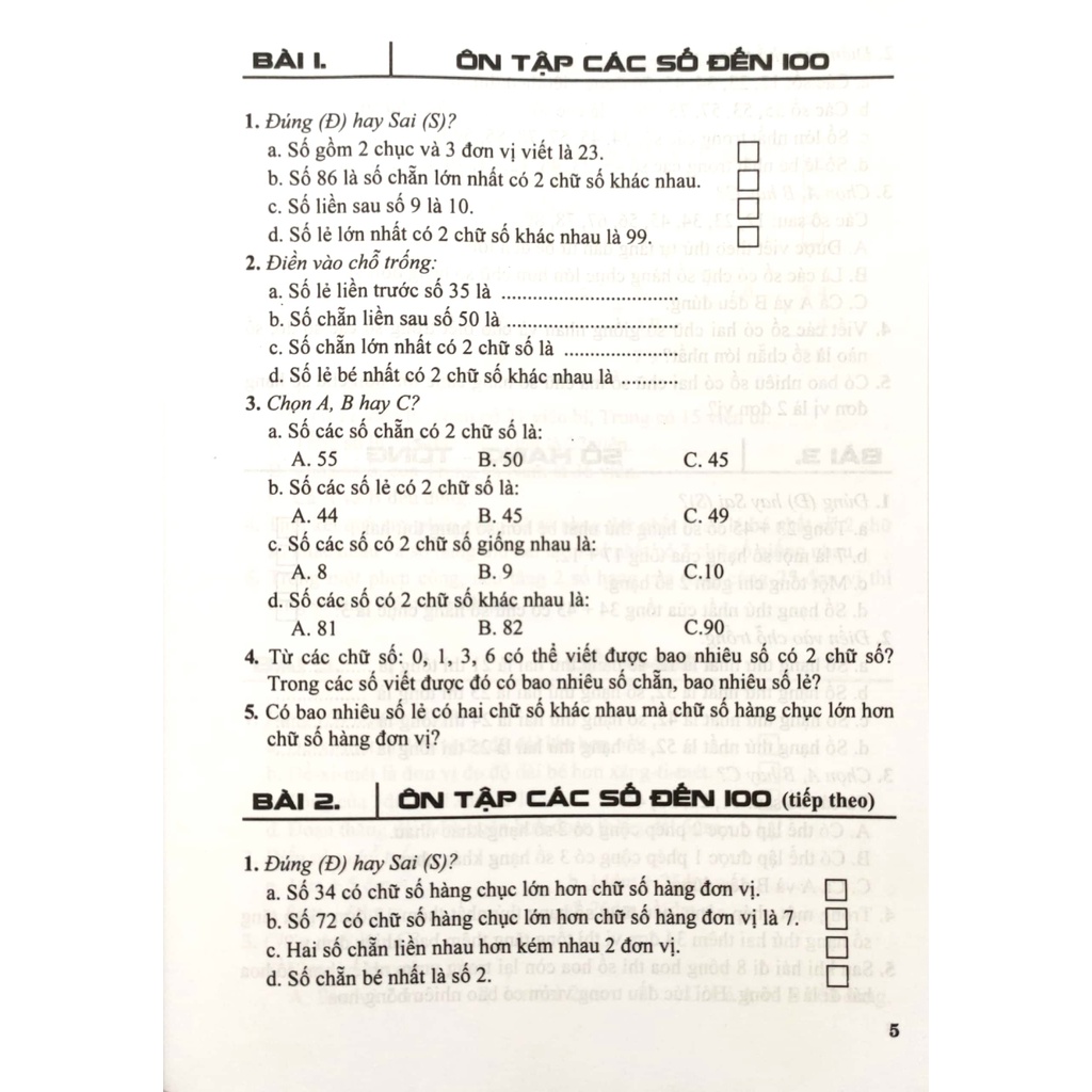 Sách Bài Tập Hay Và Khó Toán Lớp 2 - Tập 1