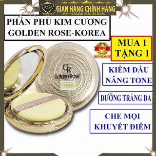 Phấn phủ kiềm dầu nâng tone che khuyết điểm trắng da dạng nén mịn chính hãng Golden Rose hàn quốc cho da dầu mụn da khô