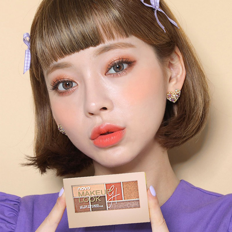 [Hàng mới về] Bảng phấn trang điểm mắt chống lem không thấm nước 6 màu hiệu NOVO | BigBuy360 - bigbuy360.vn