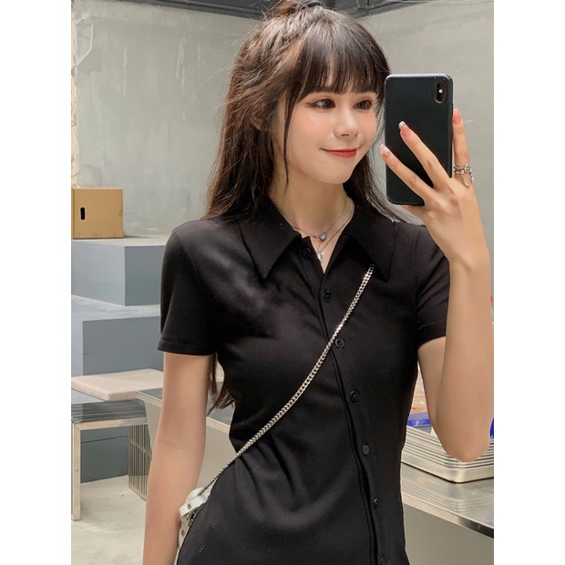 Váy cổ bẻ cúc RUBY Chất bo hàng dầy, lên from chuẩn đẹp, phong cách trẻ trung cá tính