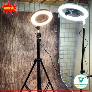 Bộ Đèn Led Livestream Size 36cm (Kèm Cả Chân Đỡ & Kẹp Điện Thoại) Hỗ Trợ Ánh Sang, Chụp Hình. [Hàng Mới Về]