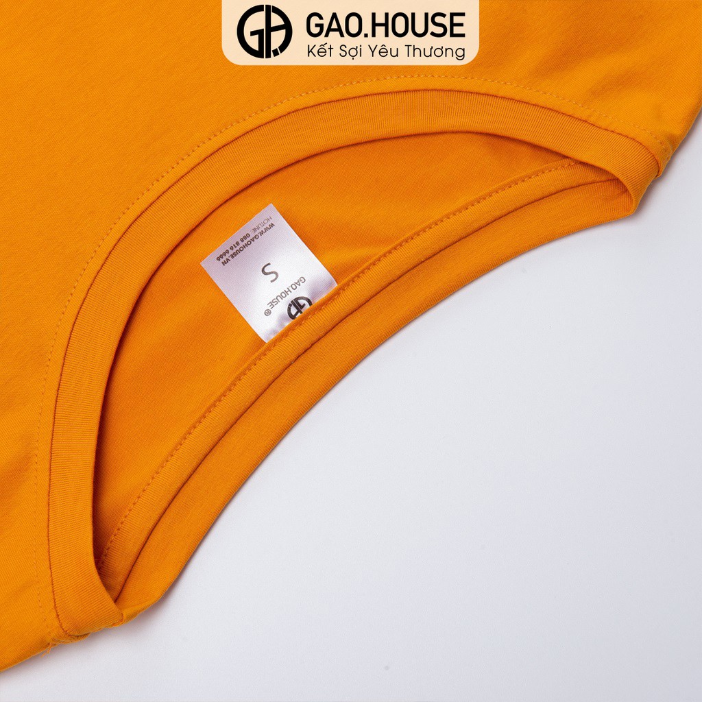 Áo thun trẻ em Gạo House cotton 4 chiều cổ tròn cộc tay dáng basic