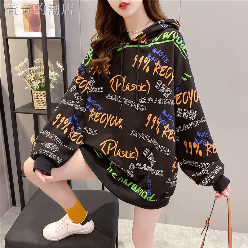 Áo Hoodie Vải Cotton Mỏng Dáng Rộng Thời Trang Mùa Thu 2020