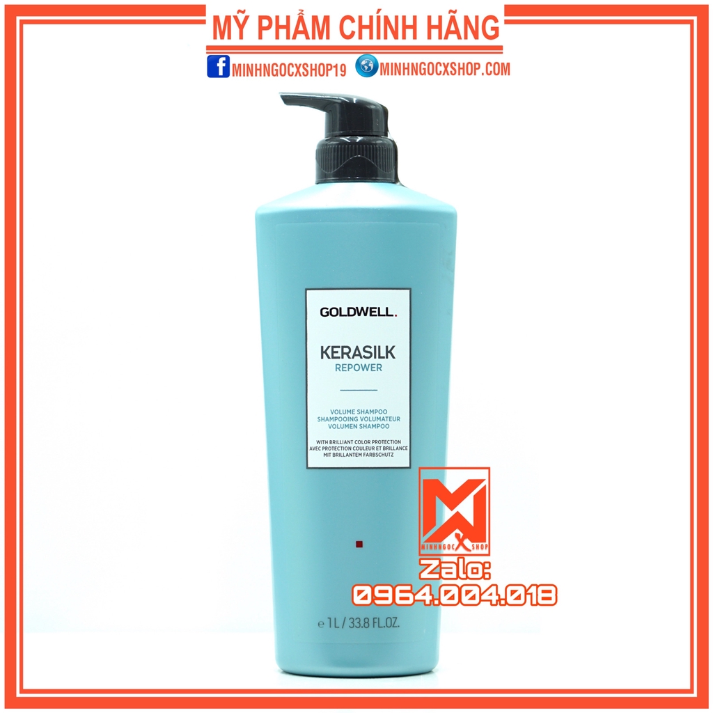 ✅[ GOLDWELL ] DẦU GỘI TĂNG PHỒNG GOLDWELL KERASILK REPOWER VOLUME 1000ML CHÍNH HÃNG