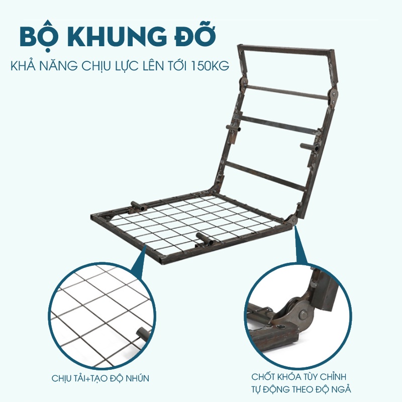 Giường ghế sofa thông minh có đôn để chân thư giãn ASG545