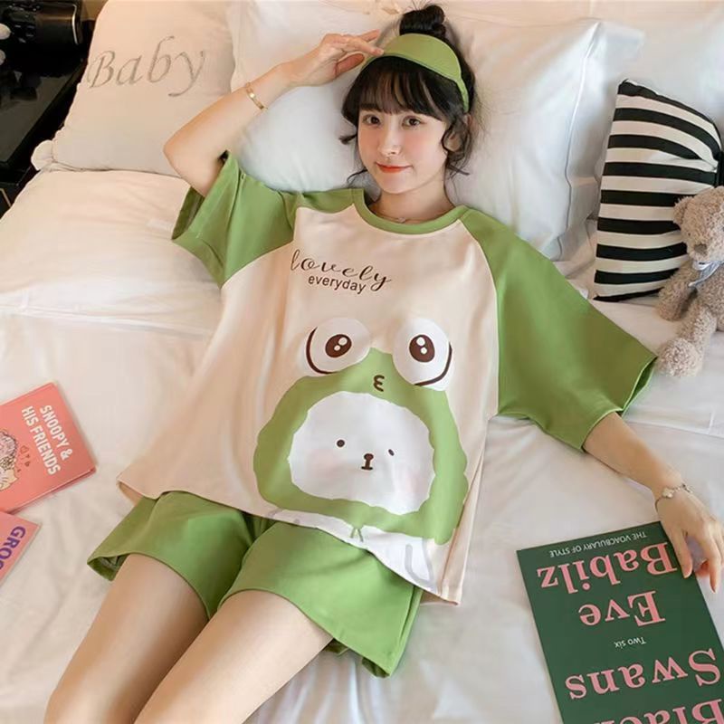Bộ Đồ Ngủ Ngắn Tay Thiết Kế Dễ Thương Dành Cho Nữ
